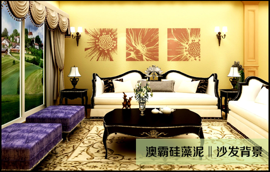 【澳霸硅藻泥】客厅沙发背景搭配技巧(图5)